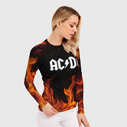 Рашгард женский AC DC, цвет: 3D-принт — фото 2