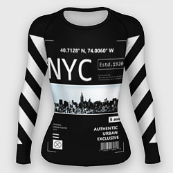 Рашгард женский Off-White: NYC, цвет: 3D-принт