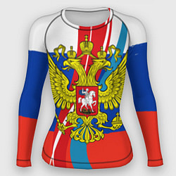 Рашгард женский Герб России, цвет: 3D-принт