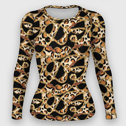 Рашгард женский Versace Леопардовая текстура, цвет: 3D-принт