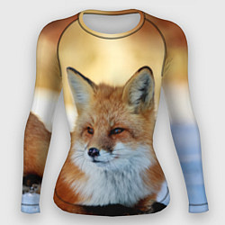 Рашгард женский Лиса, цвет: 3D-принт