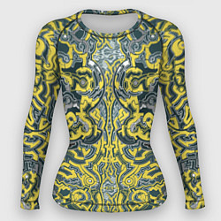 Рашгард женский УЗОР , ФУТУРИЗМ,, цвет: 3D-принт