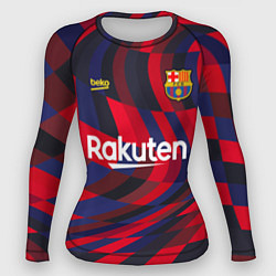 Рашгард женский FC Barcelona La Liga Pre-Match 202122, цвет: 3D-принт