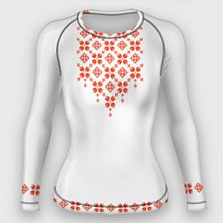 Рашгард женский Белорусская вышиванка, цвет: 3D-принт