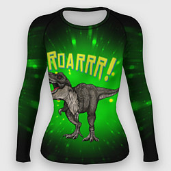 Рашгард женский Roarrr! Динозавр T-rex, цвет: 3D-принт