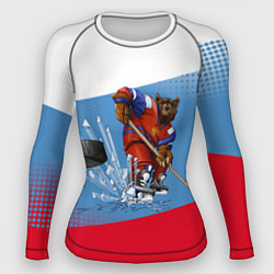 Рашгард женский Русский хоккей, цвет: 3D-принт