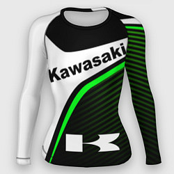 Рашгард женский KAWASAKI КАВАСАКИ SPORT, цвет: 3D-принт