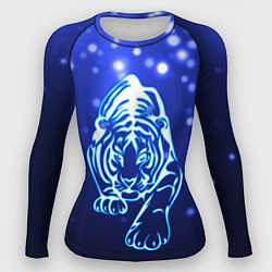 Рашгард женский Неоновый тигр, цвет: 3D-принт