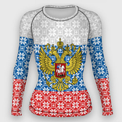 Рашгард женский Россия Алатырь, цвет: 3D-принт