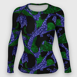 Рашгард женский Абстрактный темный в горох, цвет: 3D-принт