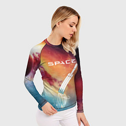 Рашгард женский Space X, цвет: 3D-принт — фото 2
