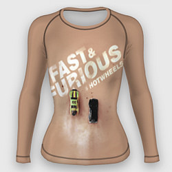 Рашгард женский Hot Wheels Хот Вилс, цвет: 3D-принт