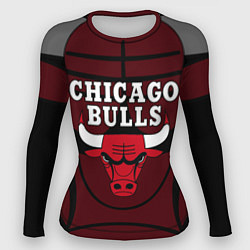 Женский рашгард CHICAGO BULLS ЧИКАГО БУЛЛС НА ФОНЕ