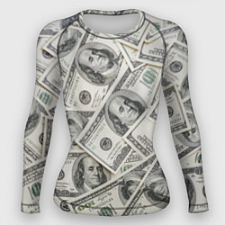 Рашгард женский Dollars money, цвет: 3D-принт