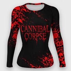 Женский рашгард CANNIBAL CORPSE КРАСНЫЕ ЧЕРЕПА