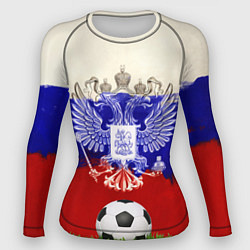 Рашгард женский Российский футбол, цвет: 3D-принт
