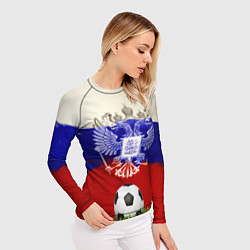 Рашгард женский Российский футбол, цвет: 3D-принт — фото 2