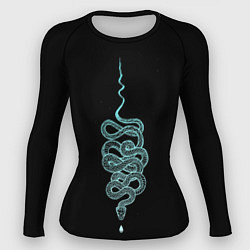 Рашгард женский Вьющаяся змея, цвет: 3D-принт
