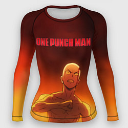 Женский рашгард Сайтама в огне One Punch-Man