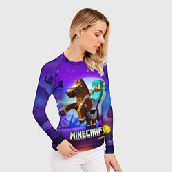 Рашгард женский Minecraft на коне!, цвет: 3D-принт — фото 2