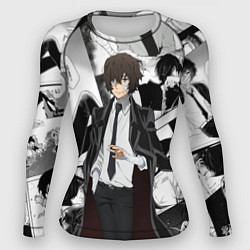 Женский рашгард Дазай Осаму на фоне манги