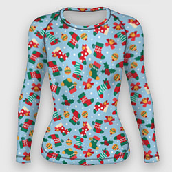 Рашгард женский Christmas Background, цвет: 3D-принт