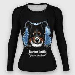 Рашгард женский Бордер-Колли Border-Collie, цвет: 3D-принт