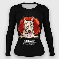 Рашгард женский Собака Бультерьер, цвет: 3D-принт