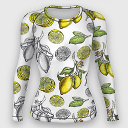 Рашгард женский Лимонный паттерн, цвет: 3D-принт