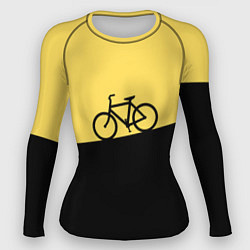 Рашгард женский Бегущий за велосипедом, цвет: 3D-принт