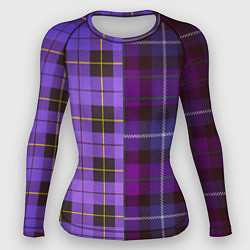 Рашгард женский Purple Checkered, цвет: 3D-принт