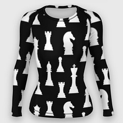 Женский рашгард Белые шахматные фигуры