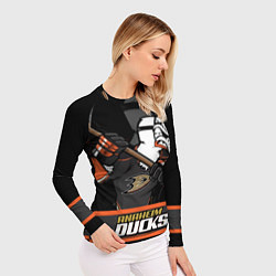 Рашгард женский Анахайм Дакс, Anaheim Ducks, цвет: 3D-принт — фото 2