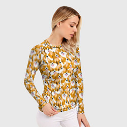 Рашгард женский Собаки Корги, цвет: 3D-принт — фото 2