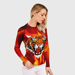 Рашгард женский Fire Tiger Face 2022, цвет: 3D-принт — фото 2