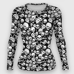 Рашгард женский Screaming skulls & web, цвет: 3D-принт