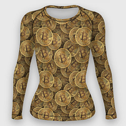 Рашгард женский Bitcoins, цвет: 3D-принт