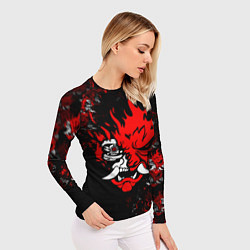 Рашгард женский SAMURAI CYBERPUNK 2077 LOGO, цвет: 3D-принт — фото 2