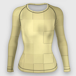 Рашгард женский Золотые квадраты, цвет: 3D-принт