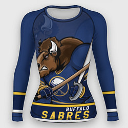 Рашгард женский Баффало Сейберз, Buffalo Sabres, цвет: 3D-принт