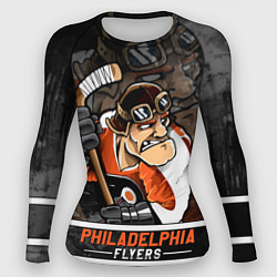 Рашгард женский Филадельфия Флайерз, Philadelphia Flyers, цвет: 3D-принт