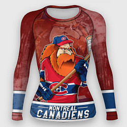 Рашгард женский Монреаль Канадиенс, Montreal Canadiens Маскот, цвет: 3D-принт