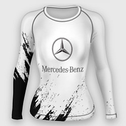 Рашгард женский Mercedes-Benz - White texture, цвет: 3D-принт