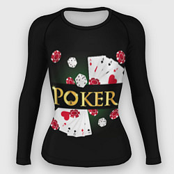Рашгард женский Покер POKER, цвет: 3D-принт