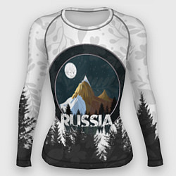 Рашгард женский Russian Тайга, цвет: 3D-принт
