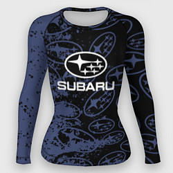 Рашгард женский Subaru Pattern спорт, цвет: 3D-принт