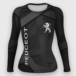 Рашгард женский Peugeot black, цвет: 3D-принт