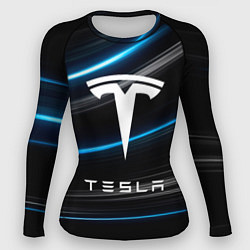 Рашгард женский Tesla - Неоновые полосы, цвет: 3D-принт