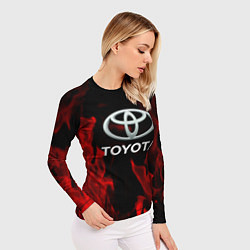 Рашгард женский Toyota Red Fire, цвет: 3D-принт — фото 2