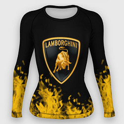 Рашгард женский Lamborghini Fire, цвет: 3D-принт